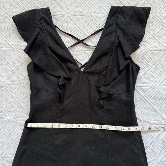Rails Constance Linen Midi Dress Size Medium In Black - Picture 8 of 15